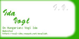 ida vogl business card